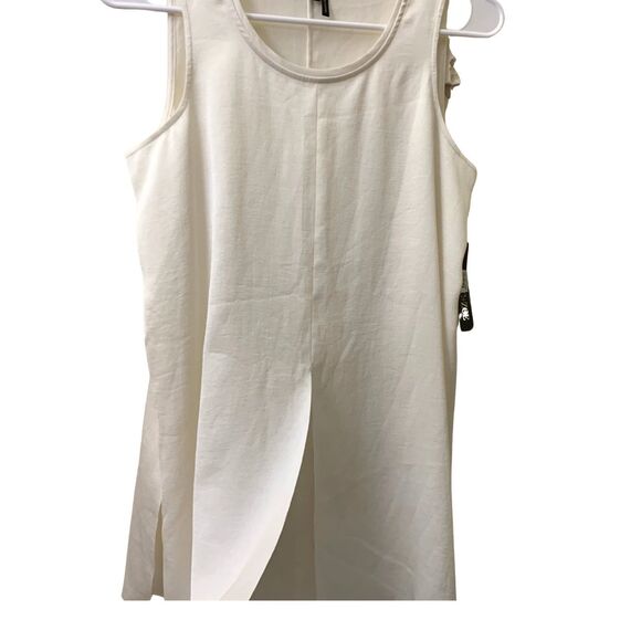 Nic + Zoe Silky White Sleeveless Tunic Tops Blouse Size PP - Picture 7 of 14
